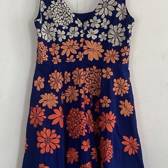 Anthropologie Meadow Rue Sleeveless Floral Embroidered “Hart Of Dixie “ Dress 0 - Picture 7 of 11